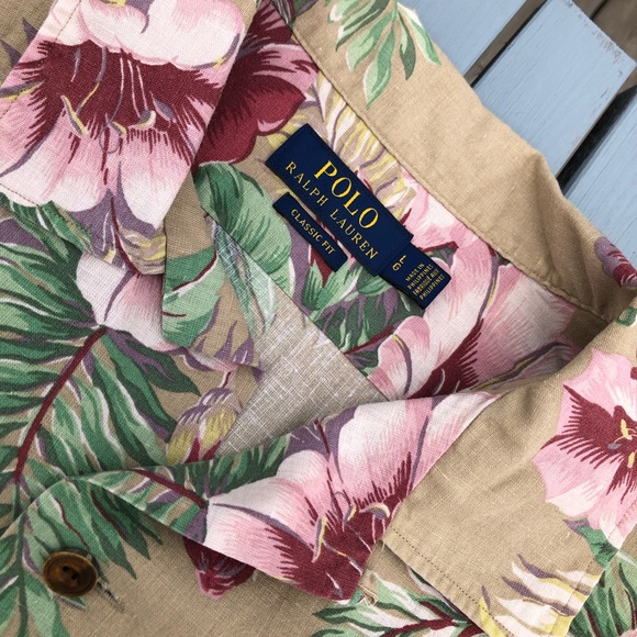 PRL - FLORAL CAMP SHIRT - Picture 4 of 7